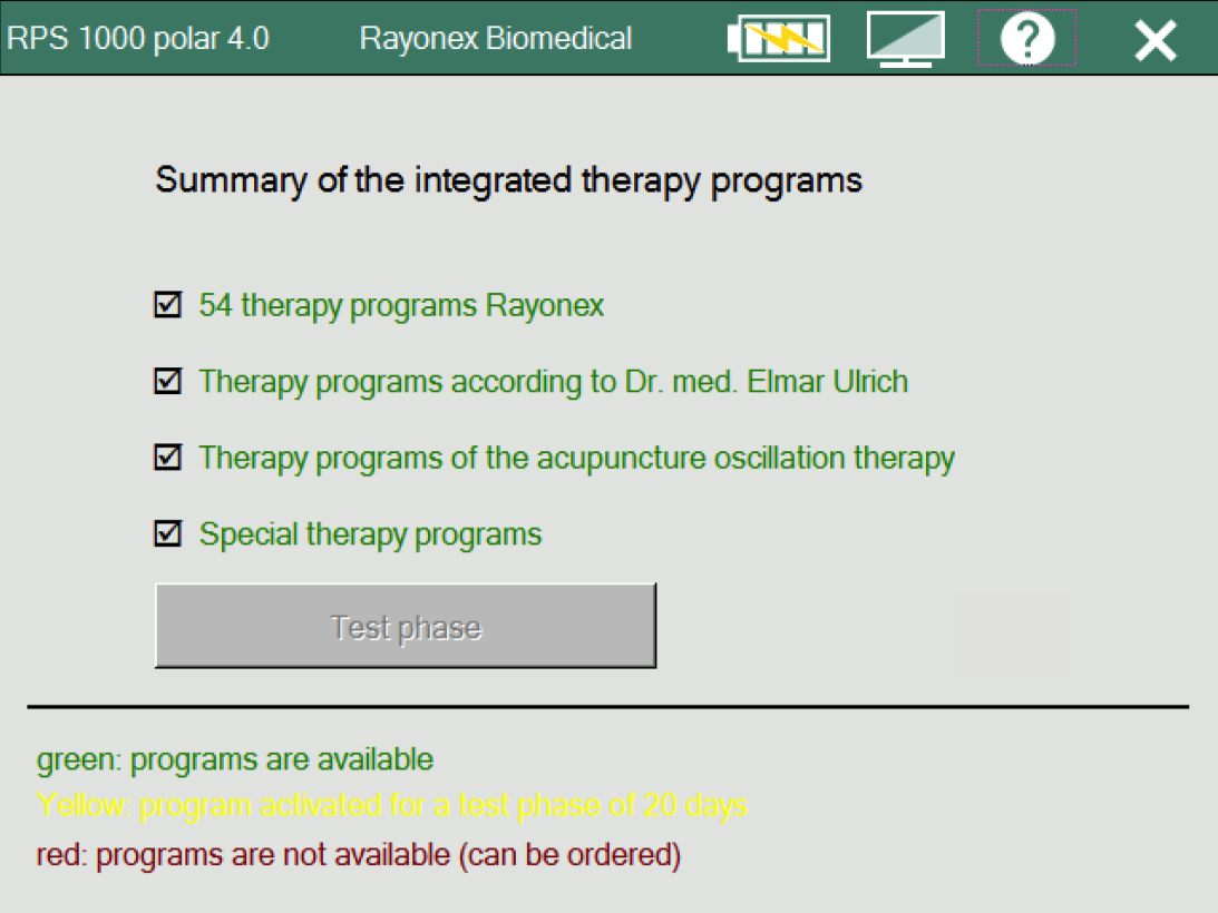 Programmes According to Dr. Med. Elmar Ulrich